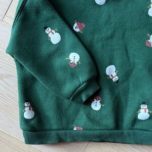 Zara Baby Green Snowman Sweatshirt